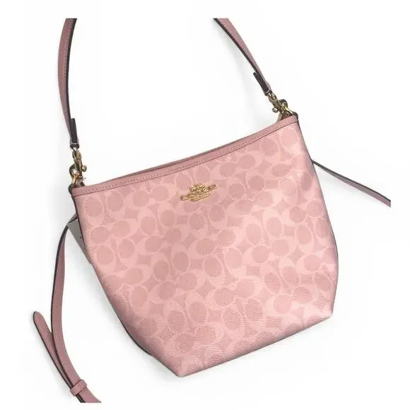 Coach CT800 City In Signature Canvas Powder Pink Bucket Bag - Picture 4 of 15